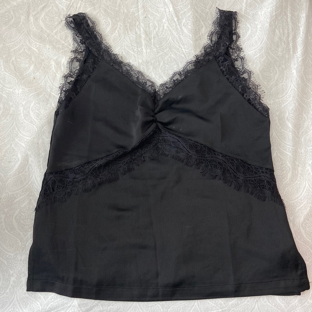 Black silk blouse